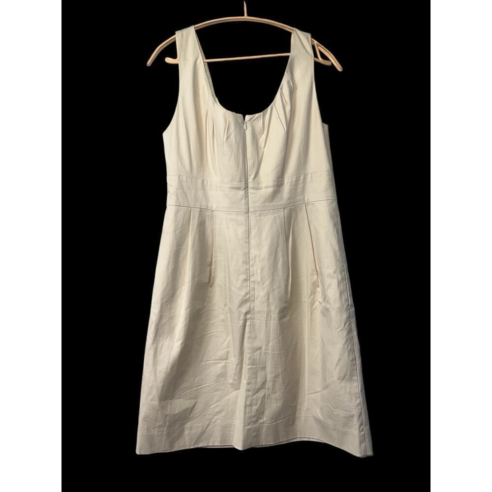 J Crew Ivory Cotton Dress, lined & has pockets! Brand NEW! Size 10 NWT $108 - Picture 4 of 9